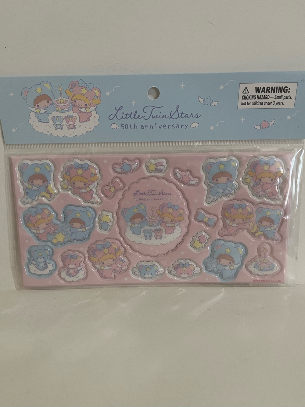 Sanrio Little Twin Stars 50th Anniversary Puffy Sticker Sheet